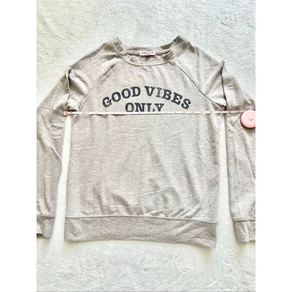 Grayson threads ‘good vibes only’ gray crewneck sweatshirt size extra small - Picture 5 of 7